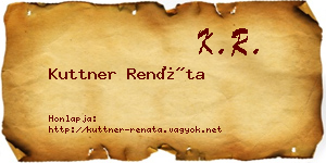 Kuttner Renáta névjegykártya